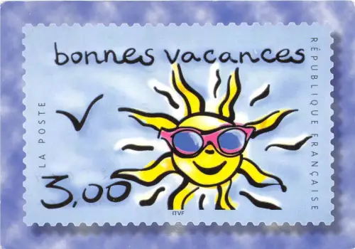 B53778 Bonnes Vacances La Poste Timbre Vertretung Frankreich