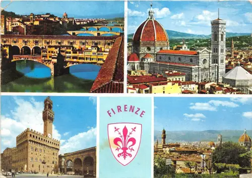 B84517 firenze ponte vecchio palazzo vecchio duomo italy