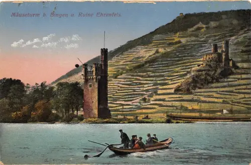 BR37507 Mauserturm b Bingen u Ruine Ehrenfels germany