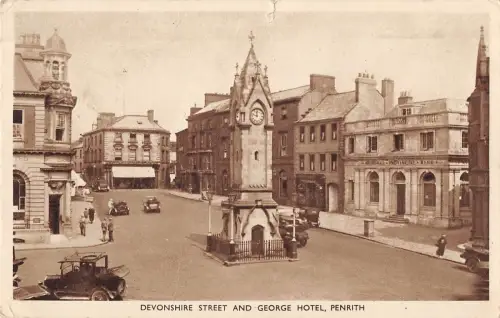 uk32206 devonshire street and george hotel penrith real photo uk