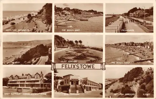 uk33845 felixstowe real photo uk