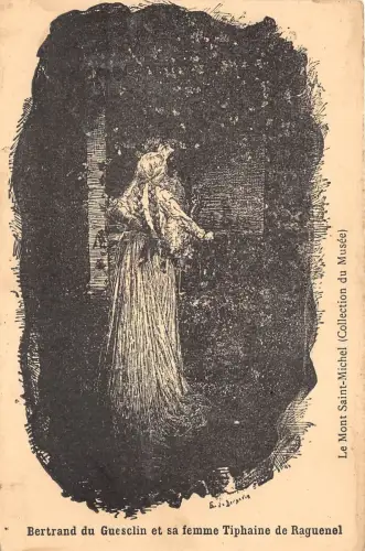 BR29800 1 mont Saint michel bertrand du guesclin et sa femme tiphaine de Raguen