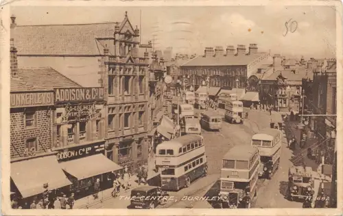 BR64672 the center burnley double decker bus uk