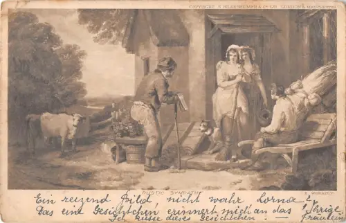 uk33489 rustikal simpathie echtfoto uk weizen Postkarte Kunst Gemälde