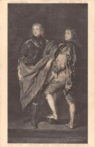 uk33527 george and francia villiers van dyck rembrandt art royalty postkarte