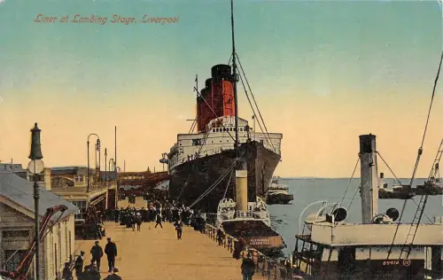 BR63546 Liner at landing stage liverpool ship bateaux uk