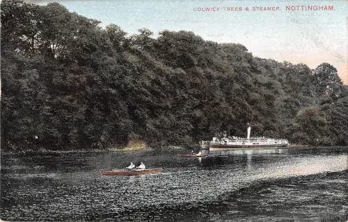uk32851 colwick trees and steamer nottingham real photo uk