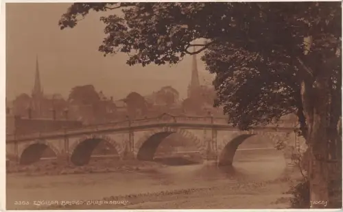 BR69611 englische Brücke Shrewsbury UK Richter 3363 Echtfoto