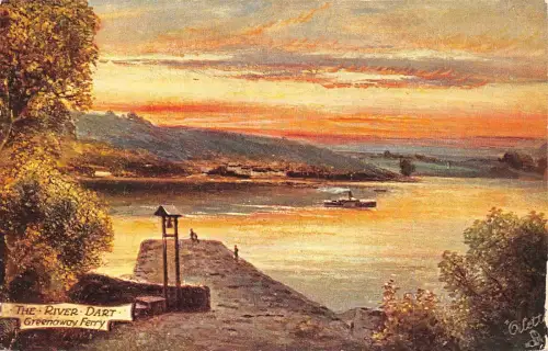 BR64645 Greenaway Fähre der River Dart Postkarte UK