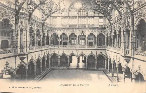 Br35218 Anvers Interieur de la Bourse belgien