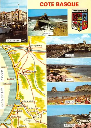 BR8725 Karte cartes geographiques Cote Basque Multi Views Frankreich