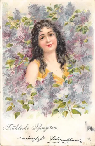 BG14565 Pfingsten Pfingst Frau Blume Germany