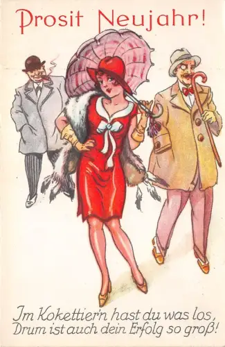 BG8746 Frauen Sexy Comic Neujahr Neujahr Grüße Germany
