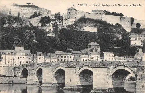 BR55867 Pont de Jambes sur la meuse et la citadelle namur belgien