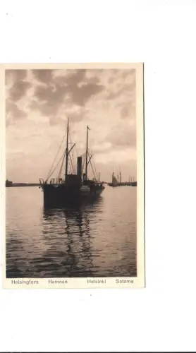 B81487 helsingfors hamnen helsinki satama ship bateau finnland front/back image