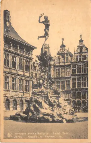 Br35180 Anvers Fontein Brabo Grand Place Belgien