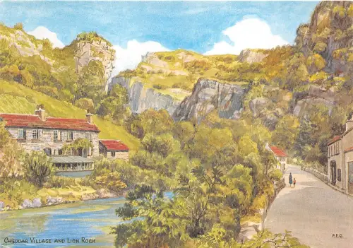 BT17908 lion rock cheddar village uk
