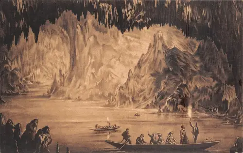 Br35984 Grottes de Han Le lac d Embarquement belgium