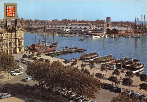 B48243 Barcelona Boote Bateaux Hafen Spanien