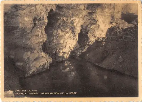 BR55135 La salle d armes reapparition de la lesse Grottes de han belgium