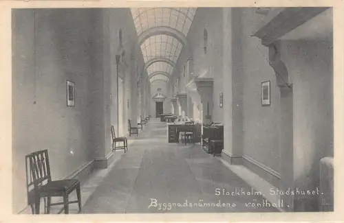 br106740 byggnadsnamndens vonthall stadshuset stockholm Schweden Skandinavien