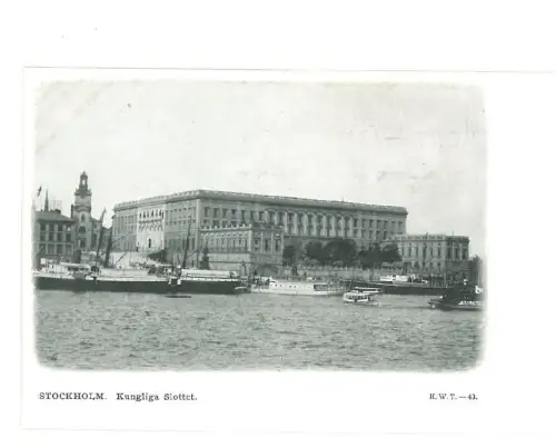 B82374 Schweden Stockholm Kungliga Slottet 1900 perfekte Form vorne/hinten Bild
