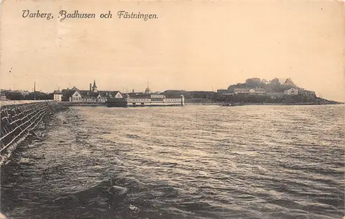 B95122 varberg badhusen och fastningen schweden