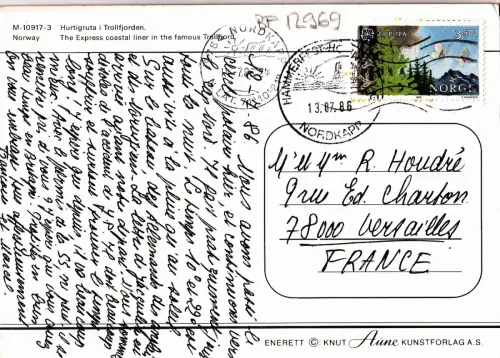 BF12969 Trollefjord Schiff Norwegen Vorder-/Rückbild