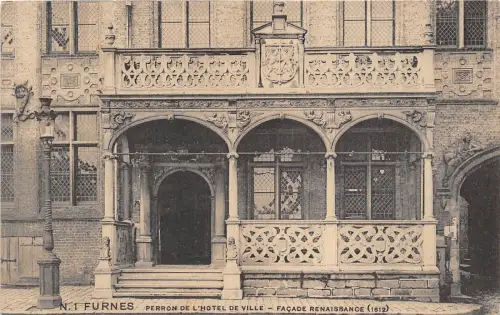 B93393 furnes perron de l hotel de ville Fassade Renaissance Norwegen