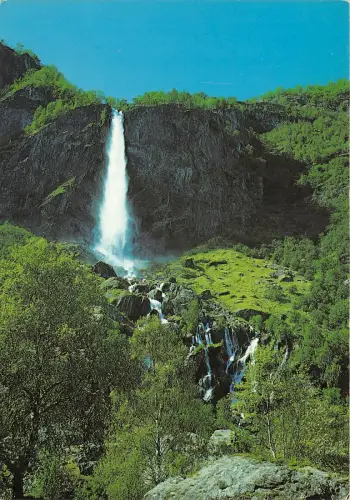 US6015 Norwegen Blick vom Flammental Richtung Rjoandefoss Wasserfall