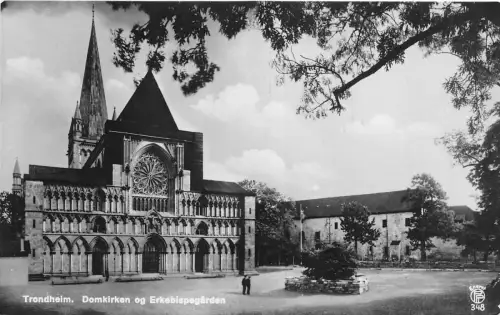 B65245 Norwegen Trondhjem Domkirken og Erkebispegarden