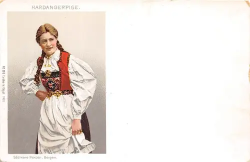 B58179 Norge Norway Hardangerpige