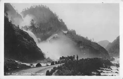 B95822 Norwegen Latefos Hardanger Echtfoto