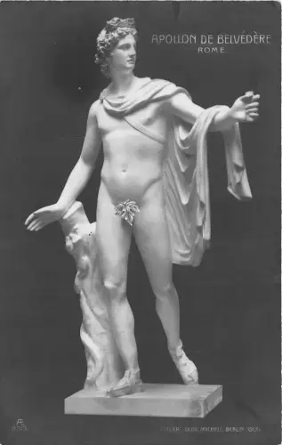 B39174 Apollon de Berlvedere Skulptur Kunst Postkarte