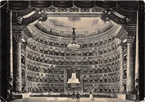B44443 Milano Interno del Teatro della Scala italy