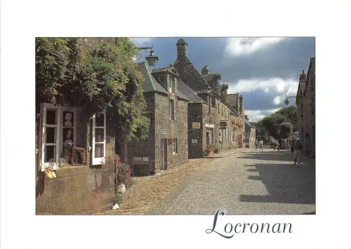 B50864 Locronan alte Granithäuser Frankreich