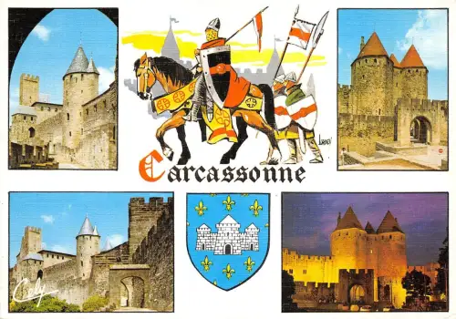BR21118 La Tour de Justice et tour Pinte Carcassonne france