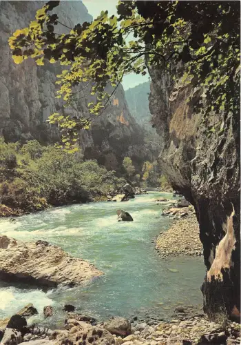 BR13460 Dans Le fond des Gorges les Falaises du Cauchet Gorges du Verdon france