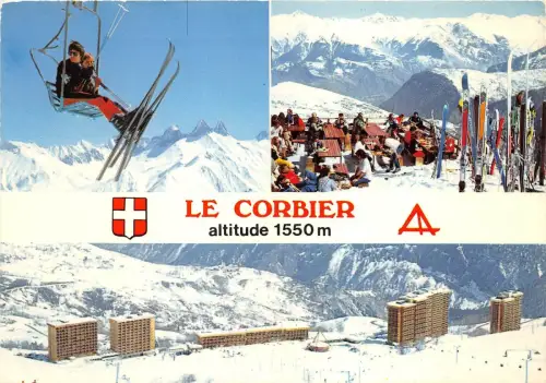 BG5527 le corbier vu du chalet ski teleski france