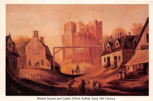 B87102 Market Square and Castle Orford Suffolk UK