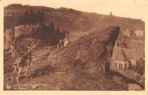 BR55905 Le chateau goat chavre La roghe en ardenne belgien