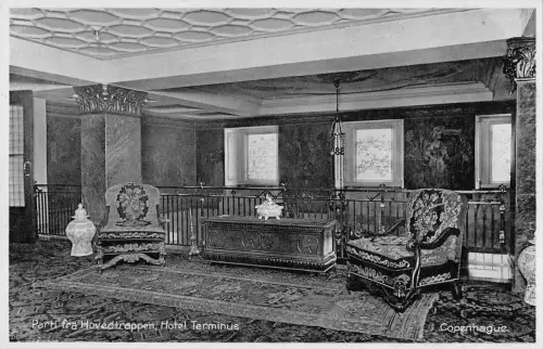 BR70980 Kopenhagen Dänemark Parti Fra Hovedtrappen Hotel Endstation