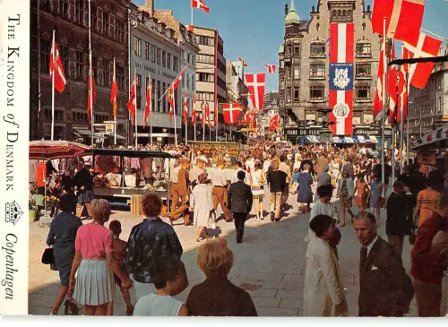 B110503 Dänemark Kopenhagen Amagertorv Promenadenfahnen