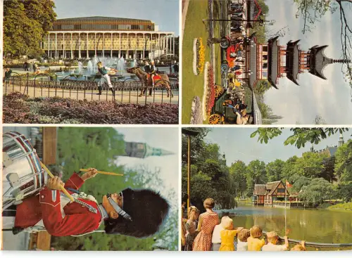 B109996 Dänemark Tivoli Kopenhagen Schloss, Tempelpromenade See