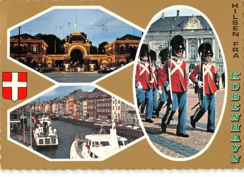 B110030 Dänemark Hilsen Far Kobenhavn Wachschloss Promenade Hafen Boote