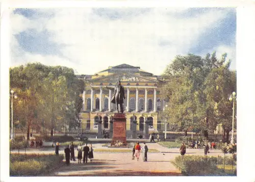 B84022 Kunstplatz mit Staat Russischem Museum Leningrad Russland
