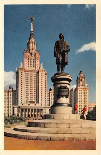BR9590 Denkmal für M. Lomonossow nahe Universität Moskau Russland