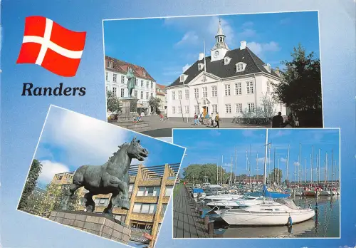B108836 Denmark Randers Partier fra Randers Det gl. Radhus Lystbadehavnen