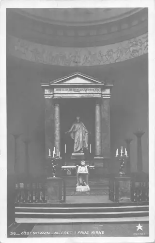 B107189 Dänemark Kobenhavn Alteret i Frue Kirke Statue Kirche Kopenhagen
