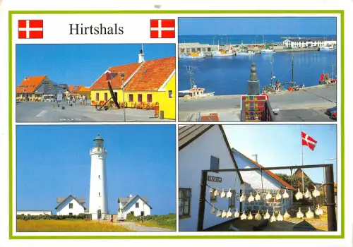 B108260 Dänemark Hirtshals Hafen Boote Leuchtturm Promenade Echtfoto UK